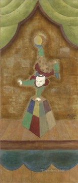 Acrobate en equilibre sur une main Leonard Tsuguharu Foujita Japanese Oil Paintings